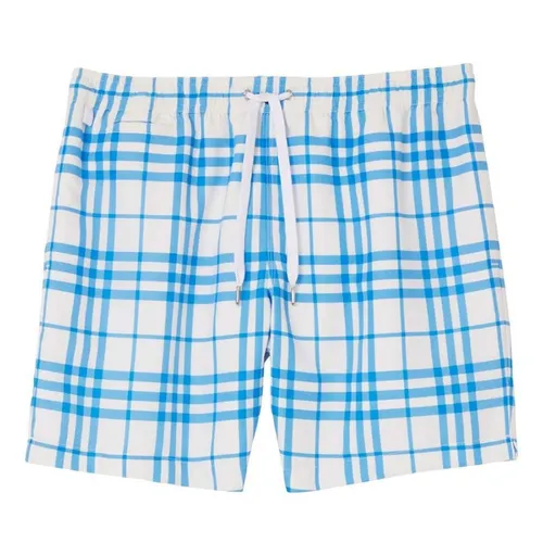 Thời trang Burberry Quần shorts - Quần Short Nam Burberry Checked Shorts 8066243 Màu Xanh Blue Size S - Vua Hàng Hiệu