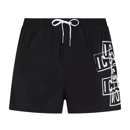 DSquared2 Quần shorts - Quần Short Nam Dsquared2 Icon Logo-Print D7B8P5400 Màu Đen Size 46 - Vua Hàng Hiệu