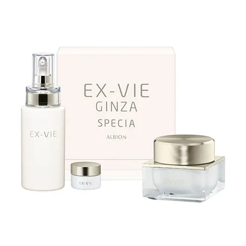 Set Dưỡng Hỗ Trợ Tái Tạo Da Albion Ex-Vie Ginza Specia Limited Gift Set 3 Món