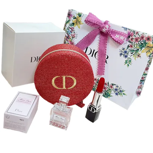 Nước hoa Dior Bộ sản phẩm - Set Nước Hoa Dior Miss Dior Blooming Gift Set 4 Món (Nước Hoa Blooming Bouquet 5ml + Son Dior Velvet 999 Mini) - Vua Hàng Hiệu