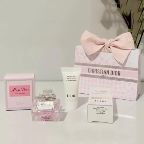 Set Nước Hoa Nữ Dior Miss Dior Rose N'roses EDT 5ml + Sữa Rửa Mặt Dior La Mousse Off/On Foaming 5ml