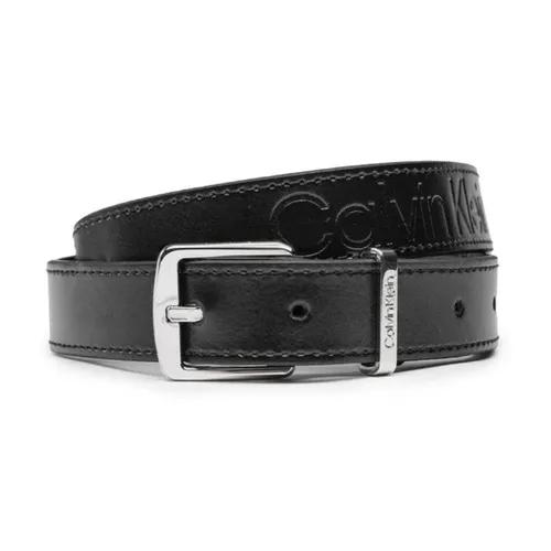 Thắt lưng - Thắt Lưng Nam Calvin Klein CK Black Belt K60K609986_NERO_BAX Màu Đen Size 90 - Vua Hàng Hiệu