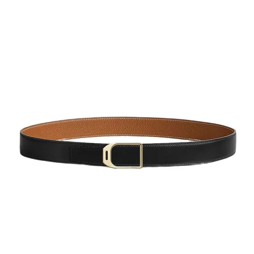 Thắt lưng - Thắt Lưng Nam Hermès Gockey Belt Buckle & Reversible Leather Strap 32mm Màu Đen/Nâu Size 80 - Vua Hàng Hiệu