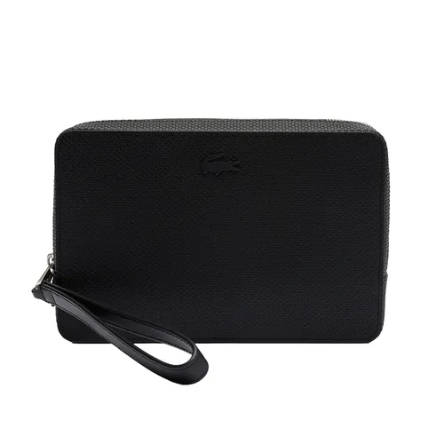 Túi Cầm Tay Nam Lacoste Chantaco Piqué Leather Zipped Pouch NH2922CE 000 Màu Đen