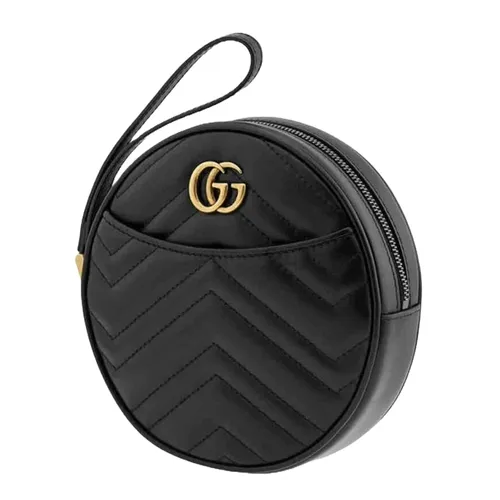 Gucci Túi cầm tay - Túi Cầm Tay Nữ Gucci Black GG Marmont 2.0 Clutch Màu Đen - Vua Hàng Hiệu