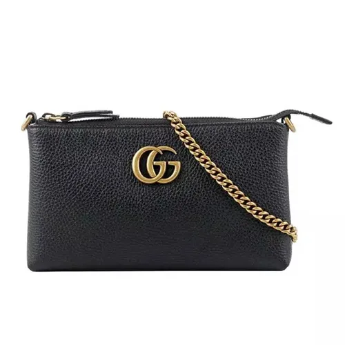 Gucci Túi cầm tay - Túi Cầm Tay Nữ Gucci GG Marmont Cellarius Shoulder/ Crossbody Clutch Bag Black 779795 Màu Đen - Vua Hàng Hiệu