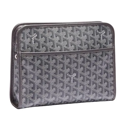 Túi Cầm Tay Unisex Goyard Jouvence MM Toiletry Bag Grey Màu Xám N-QL - Túi xách - Vua Hàng Hiệu