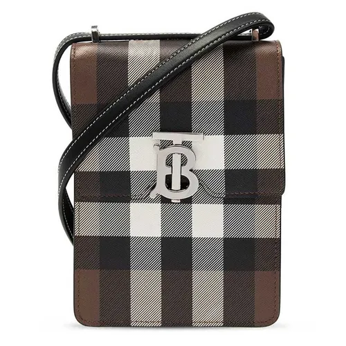 Túi Đeo Chéo Burberry Check Print Leather Robin Bag Birch Brown 80357791 Màu Nâu D-HH - Túi xách - Vua Hàng Hiệu