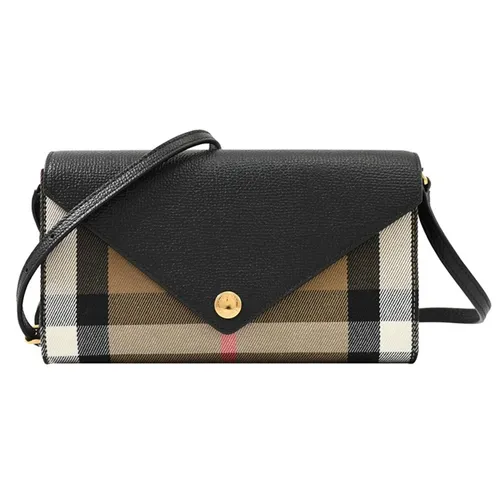 Túi Đeo Chéo Burberry Hannah Multi-Card Crossbody Bag 80731551 Màu Đen Kẻ D-HH - Túi xách - Vua Hàng Hiệu