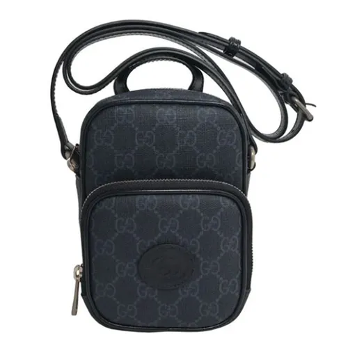 Túi Đeo Chéo Nam Gucci Interlocking G Mini Shoulder Bag Màu Đen