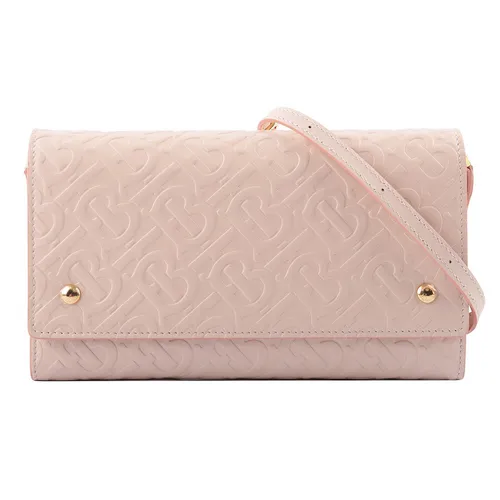 Túi Đeo Chéo Nữ Burberry Leather Long Wallet Pink 80104781 Màu Hồng