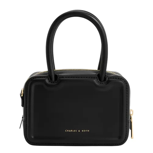 Túi xách - Túi Đeo Chéo Nữ Charles & Keith Perline Elongated Top Handle Bag Black CK2-30782297 Màu Đen - Vua Hàng Hiệu