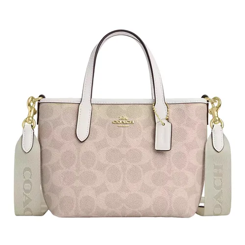 Túi Đeo Chéo Nữ Coach City Mini Tote Bag In Signature Canvas CW032 Màu Phấn Khaki  