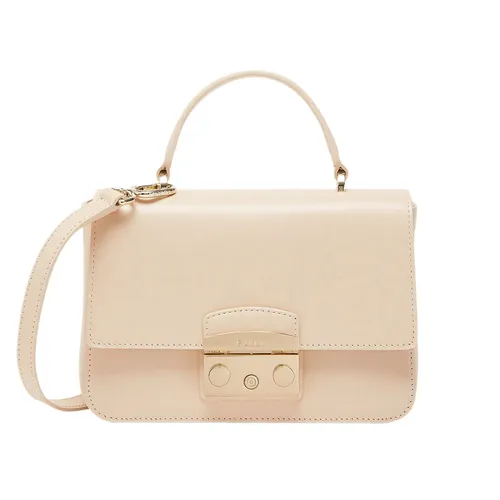 Túi xách Furla Túi đeo chéo - Túi Đeo Chéo Nữ Furla Metropolis Mini Top Handle Bag Màu Be Nhạt - Vua Hàng Hiệu