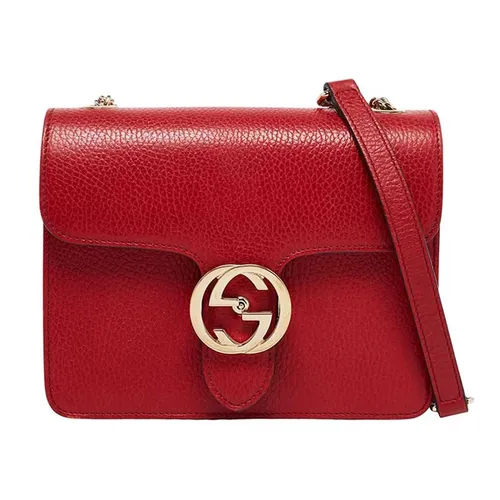 Túi xách - Túi Đeo Chéo Nữ Gucci Interlocking Chain Crossbody Bag 510304CA0066420 Màu Đỏ - Vua Hàng Hiệu