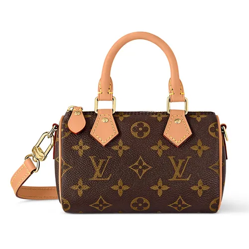 Louis Vuitton Túi đeo chéo - Túi Đeo Chéo Nữ Louis Vuitton LV Nano Speedy M81085 Màu Nâu - Vua Hàng Hiệu
