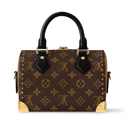 Louis Vuitton Túi đeo chéo - Túi Đeo Chéo Nữ Louis Vuitton LV Speedy Trunk 20 Bag M13146 Màu Nâu/Đen - Vua Hàng Hiệu