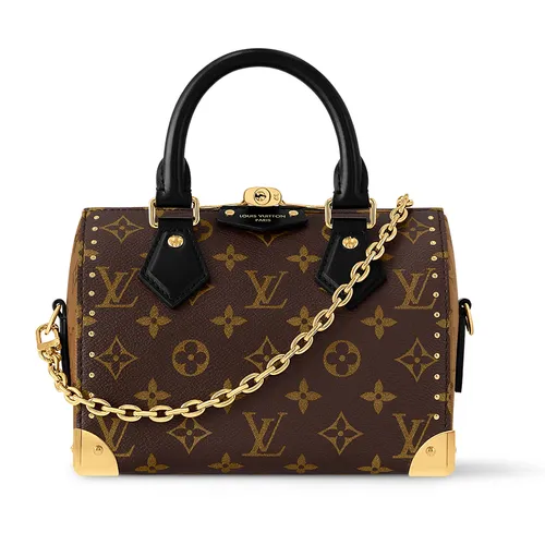 Louis Vuitton Túi đeo chéo - Túi Đeo Chéo Nữ Louis Vuitton LV Speedy Trunk 20 Bag M13146 Màu Nâu/Đen - Vua Hàng Hiệu
