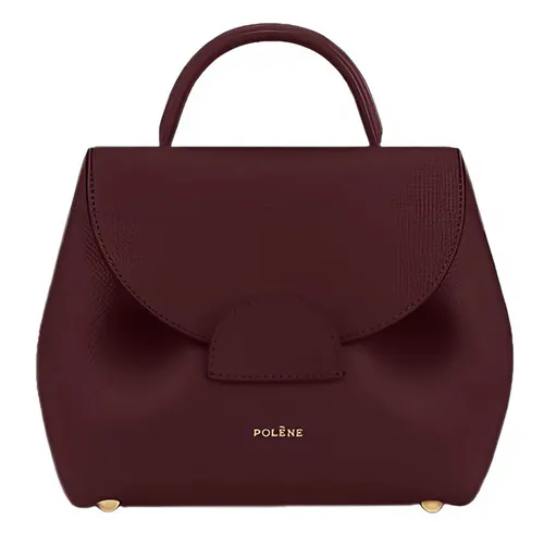 Túi xách - Túi Đeo Chéo Nữ Polène Numéro Un Nano Edition Textured Burgundy Crossbody Bag Màu Đỏ - Vua Hàng Hiệu