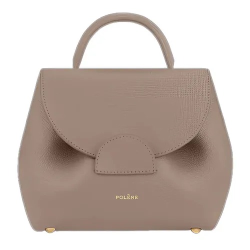 Túi xách - Túi Đeo Chéo Nữ Polène Numéro Un Nano Edition Textured Taupe Crossbody Bag Màu Nâu Xám - Vua Hàng Hiệu