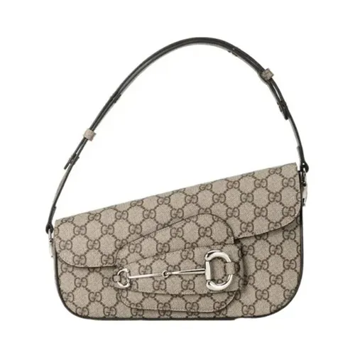 Túi xách - Túi Đeo Vai Nữ Gucci Horsebit 1955 Shoulder Bag Màu Xám - Vua Hàng Hiệu