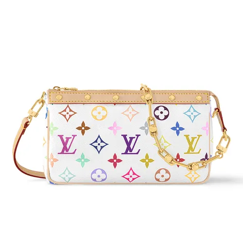Túi xách - Túi Đeo Vai Nữ Louis Vuitton Pochette Accessoires LV x TM Bag Màu Trắng - Vua Hàng Hiệu