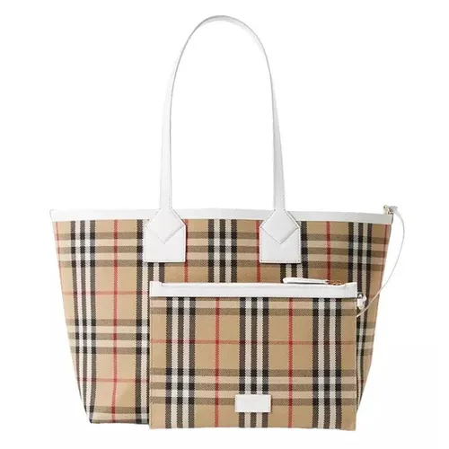 Túi xách - Túi Tote Nữ Burberry Small London Tote Bag In Archive Màu Trắng Be - Vua Hàng Hiệu