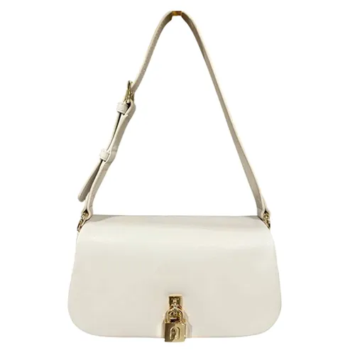 Túi Xách Furla Artemis Model Small Leather Shoulder Bag In White Màu Trắng - Túi xách - Vua Hàng Hiệu