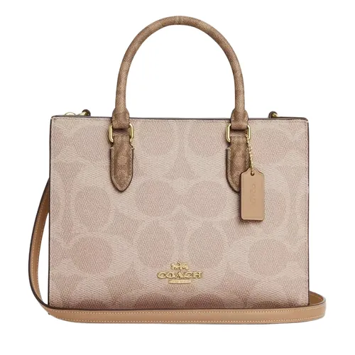 Túi Xách Tay Nữ Coach Maggie Small Tote Bag In Blocked Signature Canvas CY676 Màu Be - Túi xách - Vua Hàng Hiệu