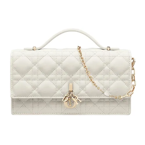 Túi xách Dior - Túi Xách Tay Nữ Dior My Dior Mini Bag Latte Cannage Lambskin S0980ONMJ_M030 Màu Trắng - Vua Hàng Hiệu