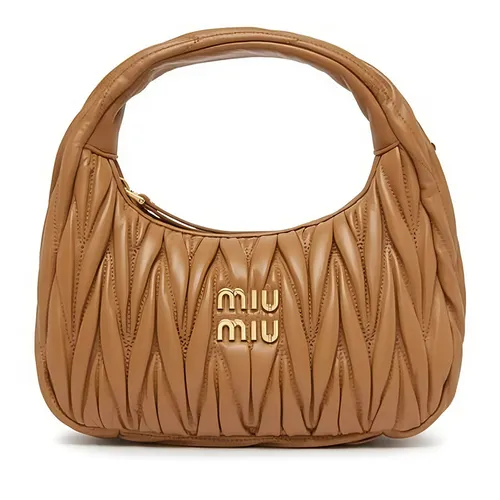 Túi xách - Túi Xách Tay Nữ Miu Miu Wander Hobo Handle Bag Màu Nâu - Vua Hàng Hiệu