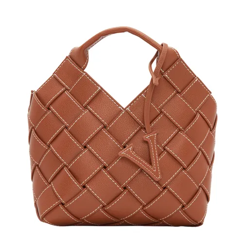 Verafied - Túi Xách Tay Nữ Verafied Caramel Woven Basket Bag Màu Nâu - Vua Hàng Hiệu