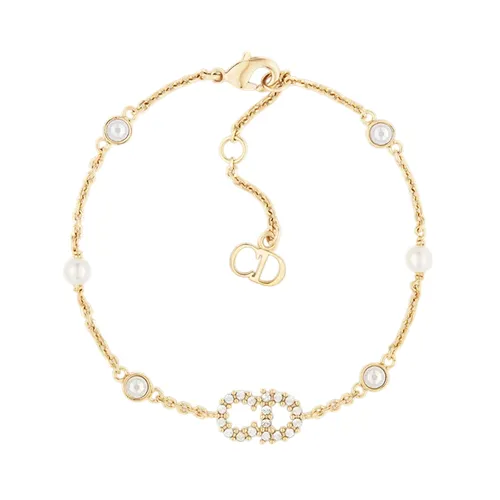 Trang sức Dior Vòng đeo tay - Vòng Đeo Tay Nữ Dior Gold Finish Metal White Resin Pearls And White Crystals B0668CDLCY_D301 Màu Vàng - Vua Hàng Hiệu
