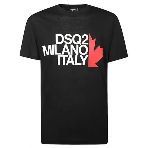 DSquared2 Nam Đen Áo phông - Áo Phông Nam Dsquared2 DSQ2 Milano Italy Tshirt S74GD0730 Màu Đen Size M - Vua Hàng Hiệu
