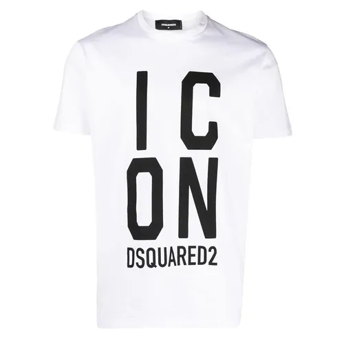 DSquared2 Áo phông - Áo Phông Nam Dsquared2 ICON Logo Printed S79GC0077 Tshirt Màu Trắng Size XS - Vua Hàng Hiệu