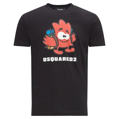 DSquared2 Áo phông - Áo Phông Nam Dsquared2 Leaf Buddy Print Cool Tee S71GD0187 Màu Đen Size S - Vua Hàng Hiệu