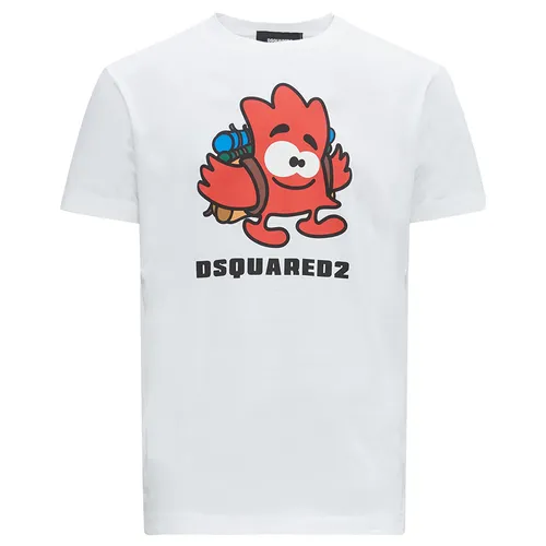 DSquared2 Áo phông - Áo Phông Nam Dsquared2 Leaf Buddy Print Cool Tee S71GD0187 Tshirt Màu Trắng Size S - Vua Hàng Hiệu