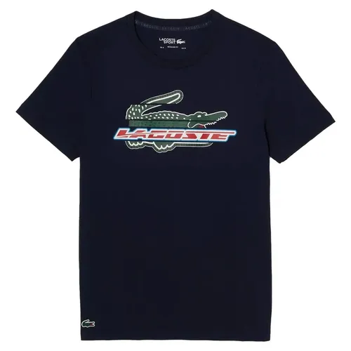 Áo Phông Nam Lacoste Men’s Sport Regular Fit Organic Cotton Tshirt TH5156-166 Màu Xanh Navy Size 3