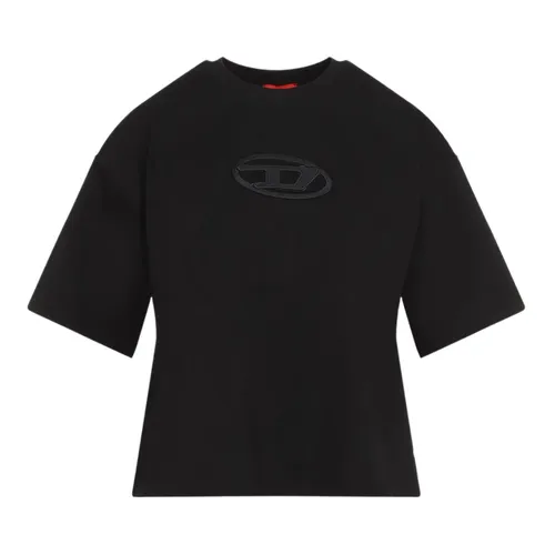 Diesel - Áo Phông Nữ Diesel T-Buxt Women's Cropped T-Shirt A15096 0NIAX - 9XX Màu Đen Size XS - Vua Hàng Hiệu