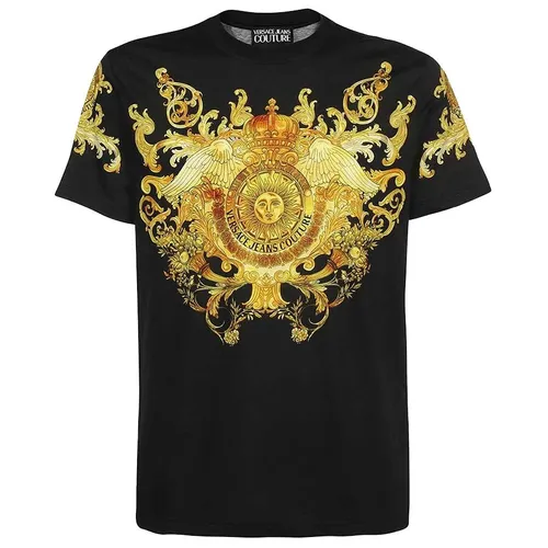 Áo Phông Nam Versace Jeans Couture Logo Tshirt B3GWA7S1 S0274 899 Màu Đen Họa Tiết Vàng Size M - Thời trang - Vua Hàng Hiệu