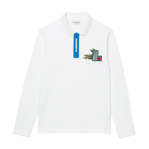 Thời trang Áo Polo Vải cao cấp - Áo Polo Dài Tay Nam Lacoste Polo Shirt PH2523 52N 001 Màu Trắng Size 3 - Vua Hàng Hiệu