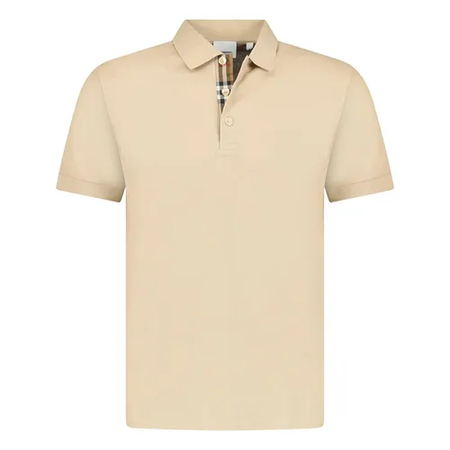 Burberry Be - Áo Polo Nam Burberry Hartford Check Placket 8084396 Màu Be Size XS - Vua Hàng Hiệu