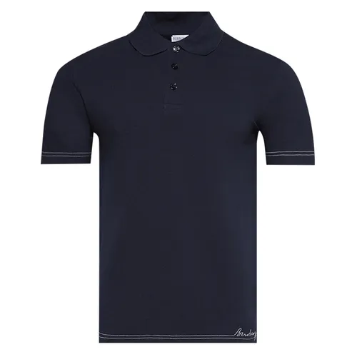 Áo Polo Nam Burberry Logo Embroidered 8094773 Màu Xanh Navy Size S