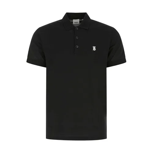 Áo Polo Nam Burberry Logo Embroidered Polo Shirt 8054969 Màu Đen Size XS