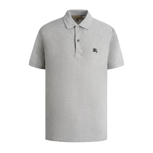 Thời trang - Áo Polo Nam Burberry Oxford Logo Embroidered Màu Ghi Size XS - Vua Hàng Hiệu