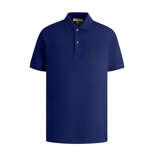 Thời trang Xanh da trời - Áo Polo Nam Burberry Oxford Logo Embroidered Màu Xanh Da Trời Size S - Vua Hàng Hiệu