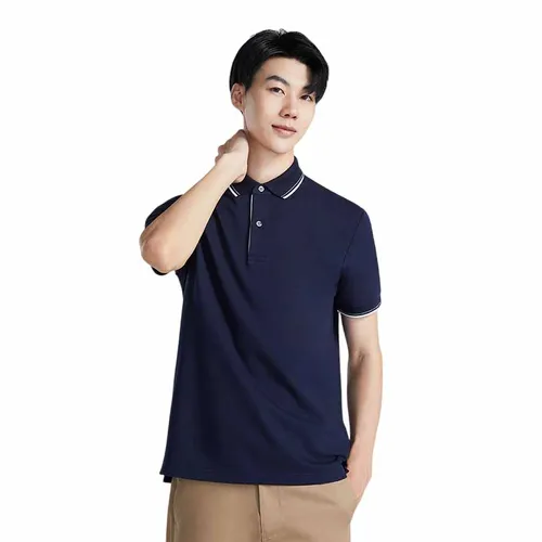 DETERMINANT Nam - Áo Polo Nam DETERMINANT P01 Polo Short Navy Màu Xanh Navy Size S - Vua Hàng Hiệu