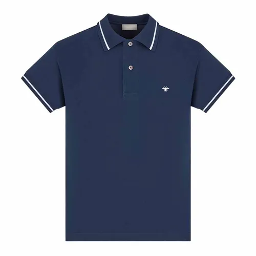 Dior Áo Polo - Áo Polo Nam Dior Shirt With Bee Embroidery 733J805B0373_C570 Màu Xanh Navy Size S - Vua Hàng Hiệu