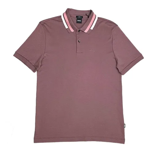 Hugo Boss - Áo Polo Nam Hugo Boss Polo Shirt Màu Hồng Tím Size S - Vua Hàng Hiệu