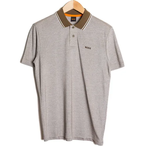 Áo Polo Nam Hugo Boss Relaxed-fit Polo Shirt In Oxford-piqué Cotton 50507814 368 Màu Nâu Size L